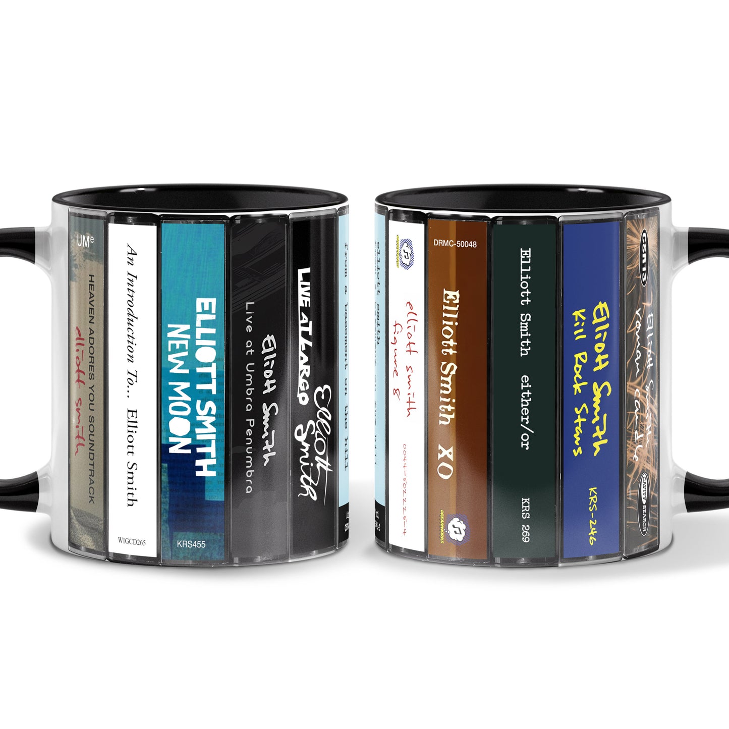 Elliott Smith Albums Cassette Collection Retro Accent Mug