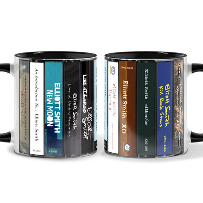 Elliott Smith Albums Cassette Collection Retro Accent Mug