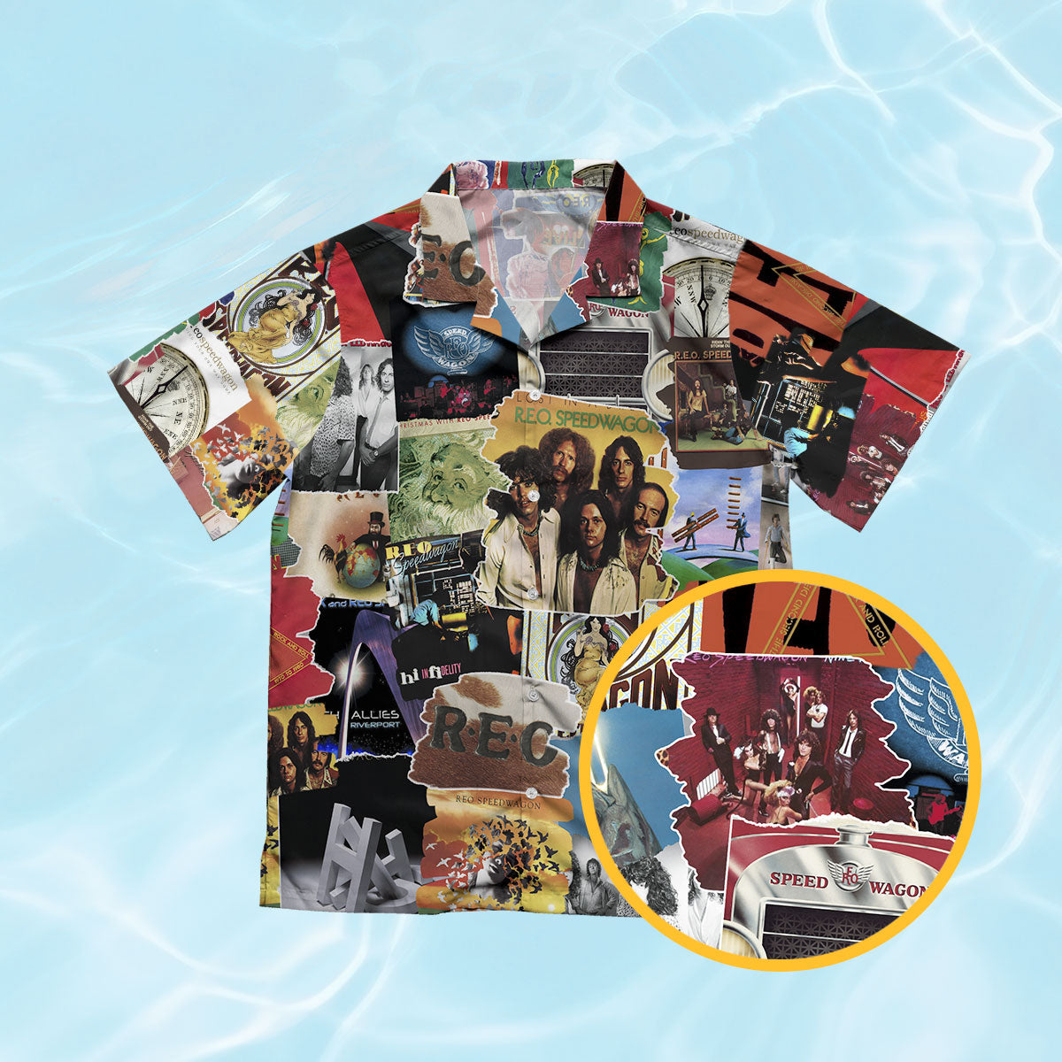 REO Speedwagon Albums Covers Collage Unisex Hawaiian Shirt