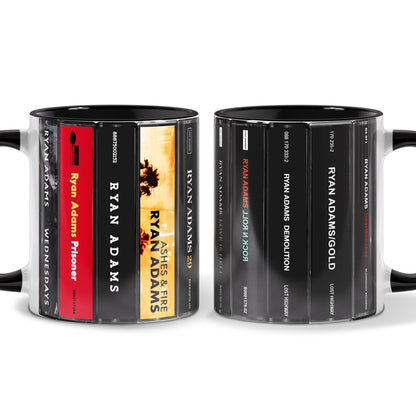 Ryan Adams Albums Cassette Collection Retro Accent Mug