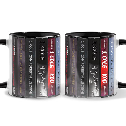 J. Cole Albums Cassette Collection Retro Accent Mug