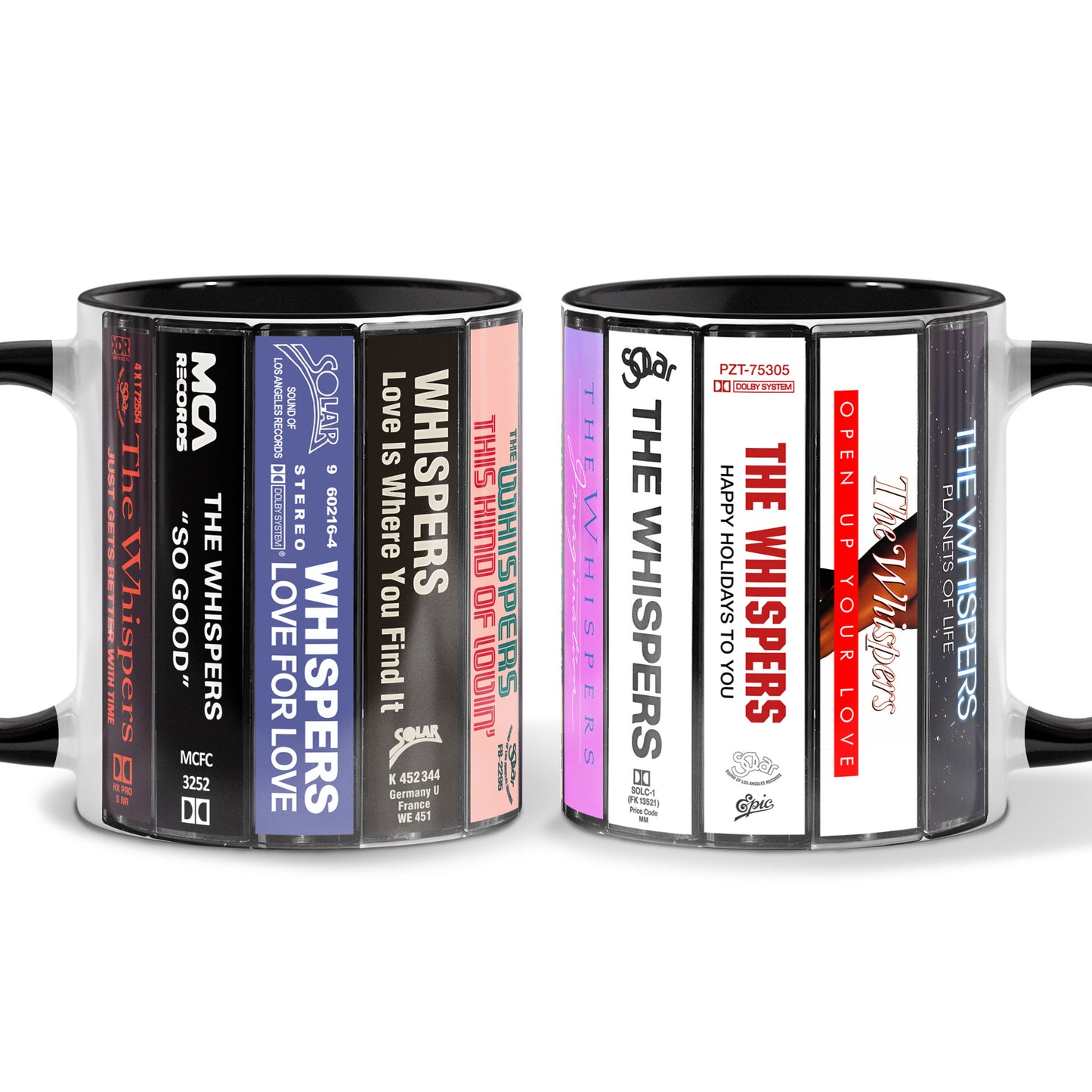 The Whispers Albums Cassette Collection Retro Accent Mug