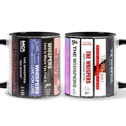 The Whispers Albums Cassette Collection Retro Accent Mug