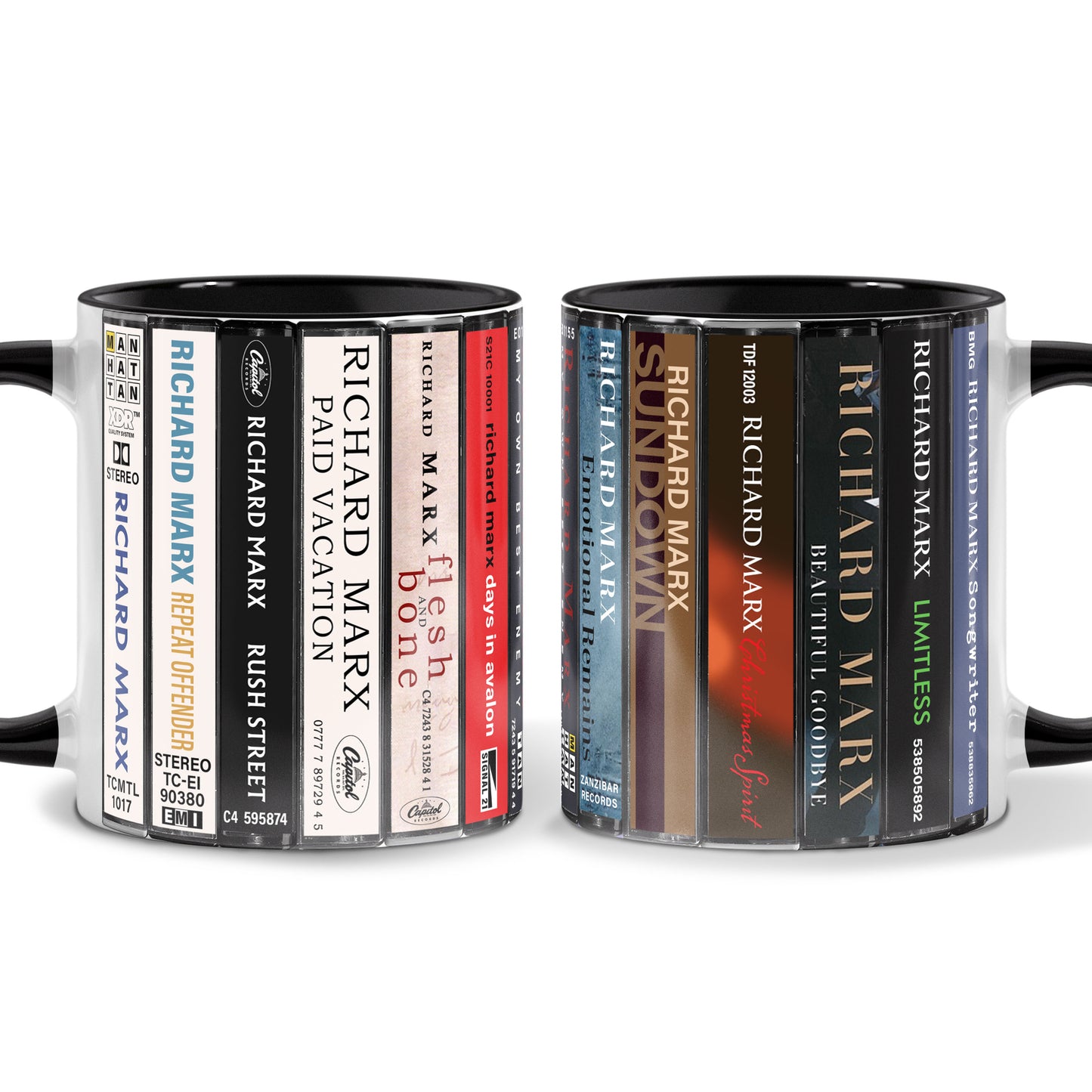 Richard Marx Albums Cassette Collection Retro Accent Mug
