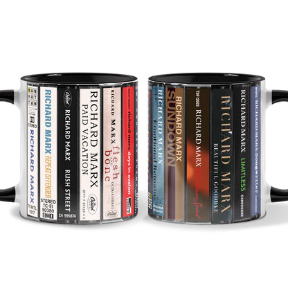 Richard Marx Albums Cassette Collection Retro Accent Mug