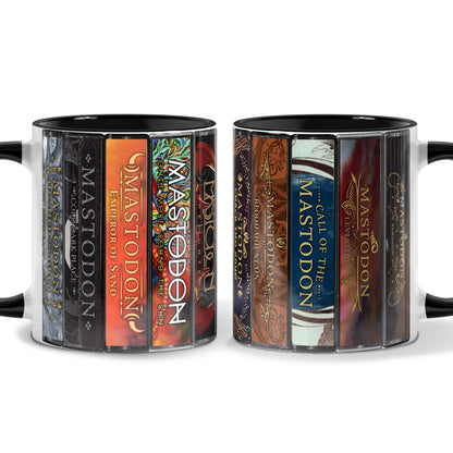 Mastodon Albums Cassette Collection Retro Accent Mug