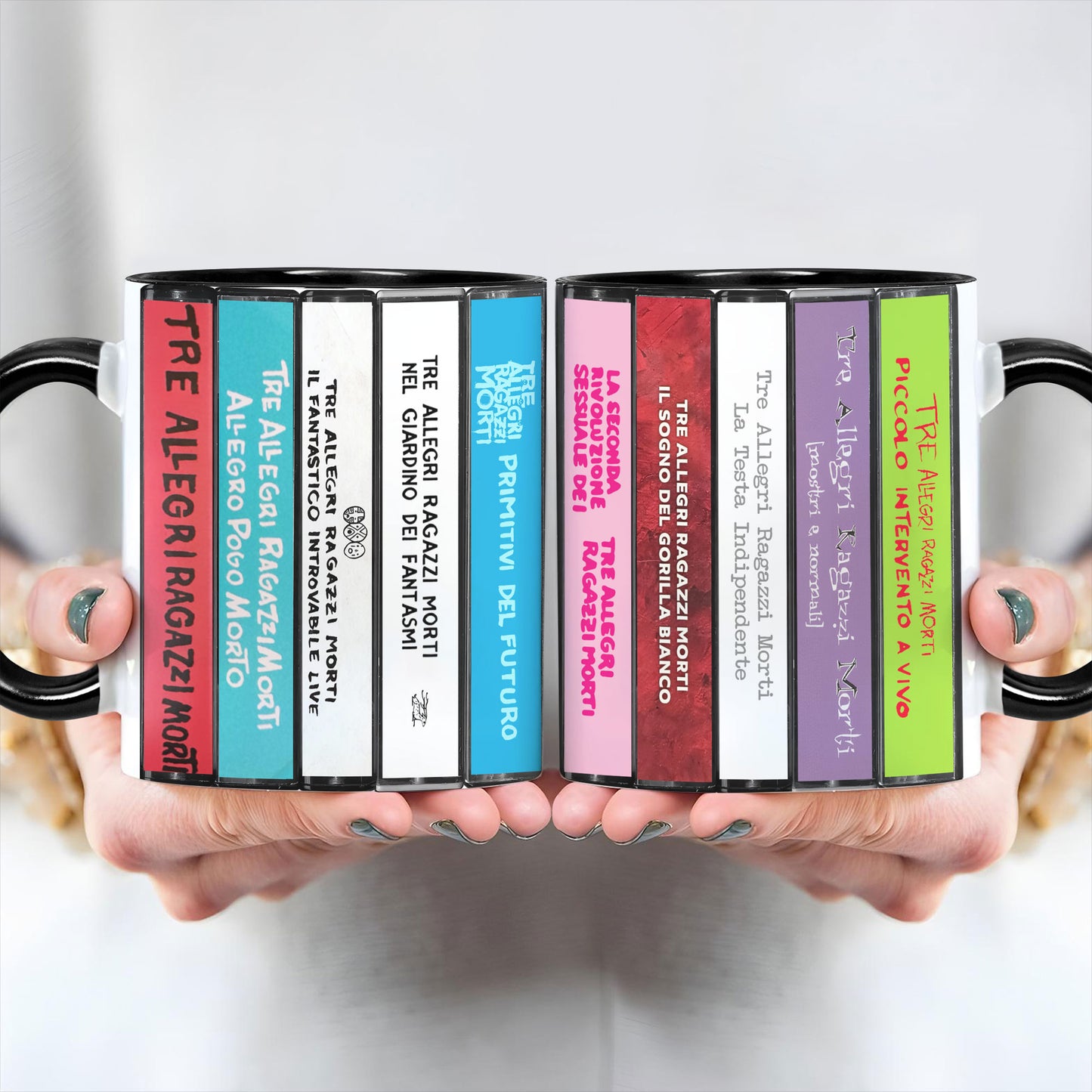 Tre Allegri Ragazzi Morti Albums Cassette Collection Retro Accent Mug