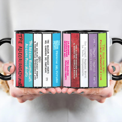 Tre Allegri Ragazzi Morti Albums Cassette Collection Retro Accent Mug