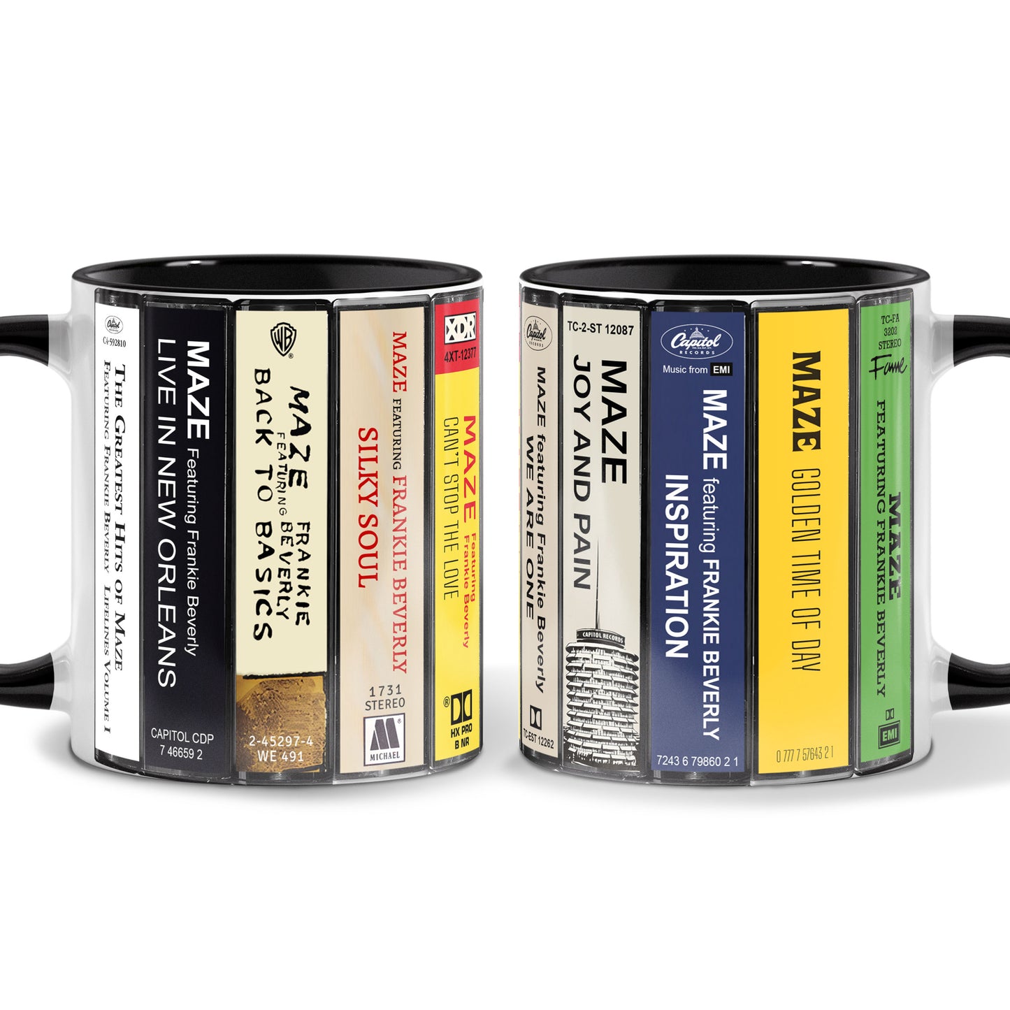 Maze Albums Cassette Collection Retro Accent Mug