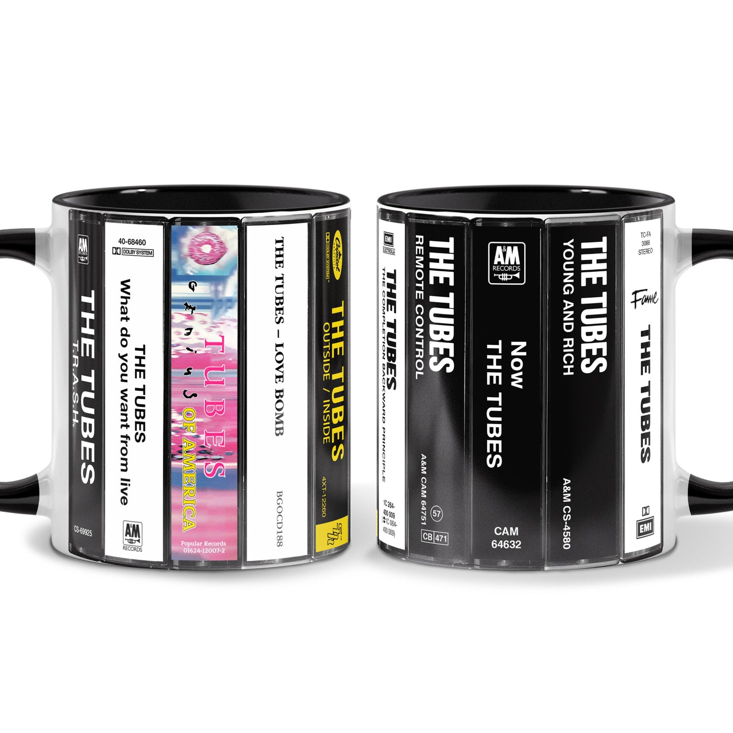 The Tubes Albums Cassette Collection Retro Accent Mug