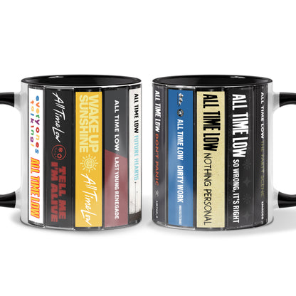All Time Low Albums Cassette Collection Retro Accent Mug