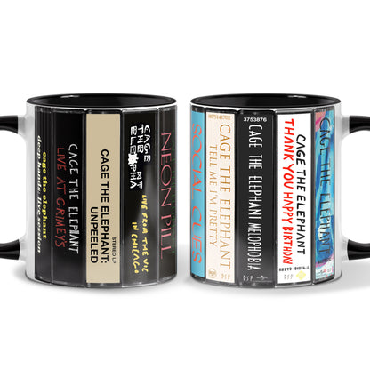Cage the Elephant Albums Cassette Collection Retro Accent Mug