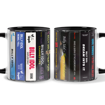 Billy Idol Albums Cassette Collection Retro Accent Mug