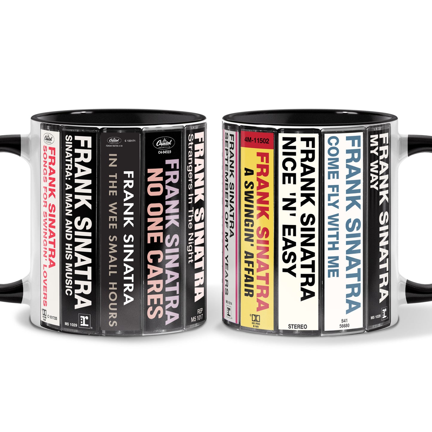 Frank Sinatra Albums Cassette Collection Retro Accent Mug