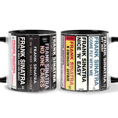 Frank Sinatra Albums Cassette Collection Retro Accent Mug
