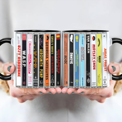 80s Metal Cassette Collection Accent Mug