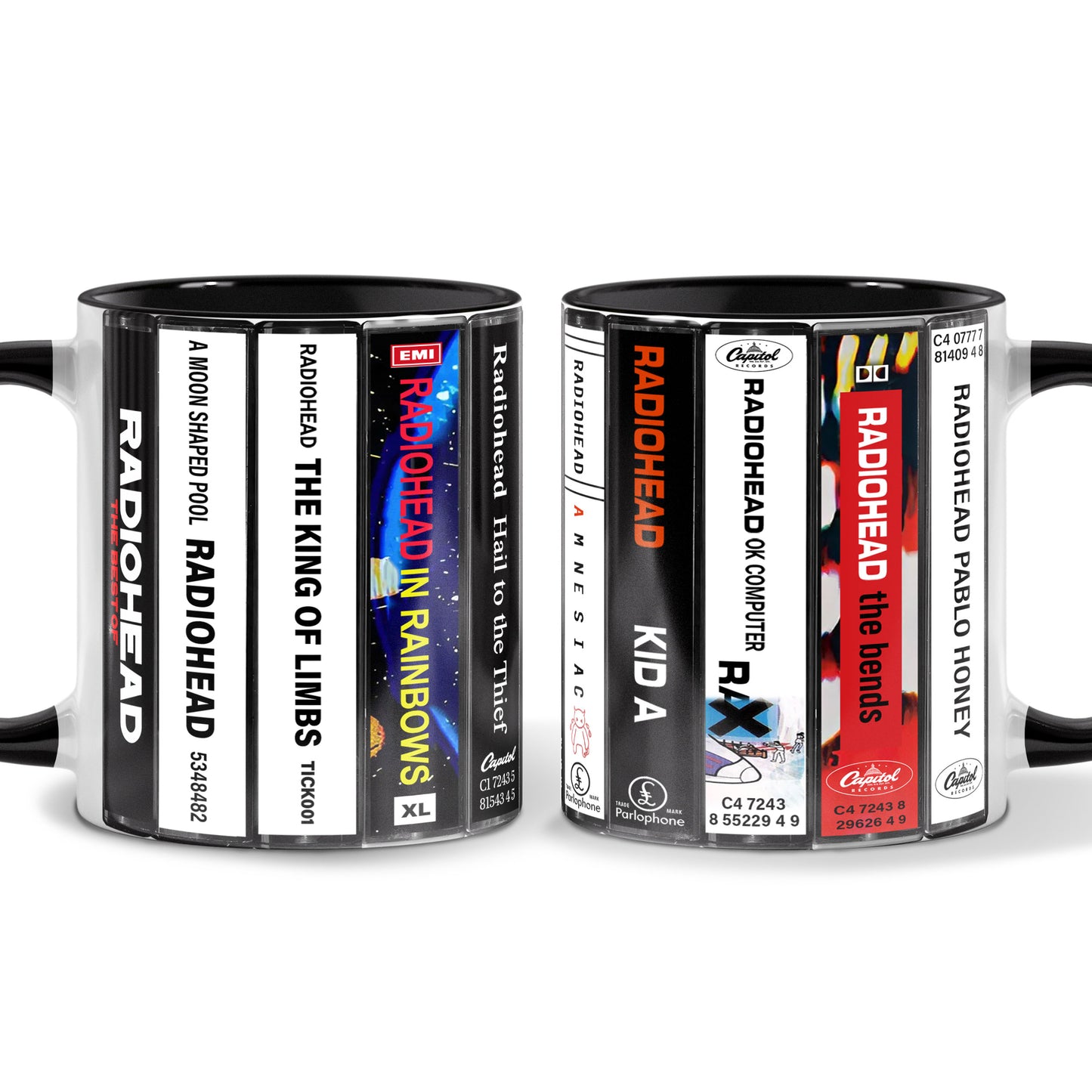 Radiohead Albums Cassette Collection Retro Accent Mug