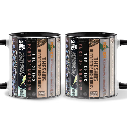 The Shins Albums Cassette Collection Retro Accent Mug