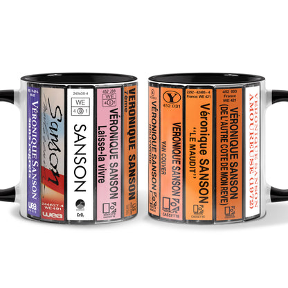 Véronique Sanson Albums Cassette Collection Retro Accent Mug