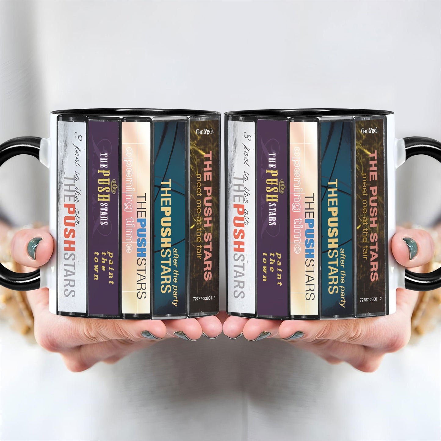 The Push Stars Albums Cassette Collection Retro Accent Mug