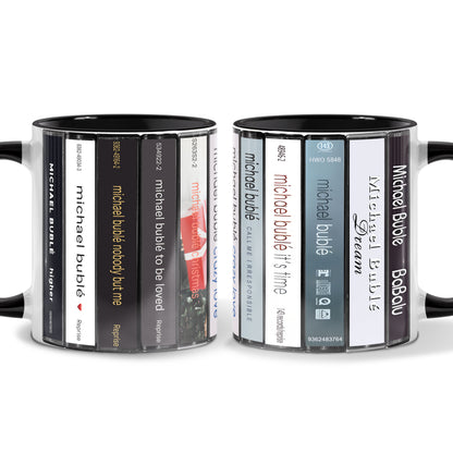Michael Bublé Albums Cassette Collection Retro Accent Mug
