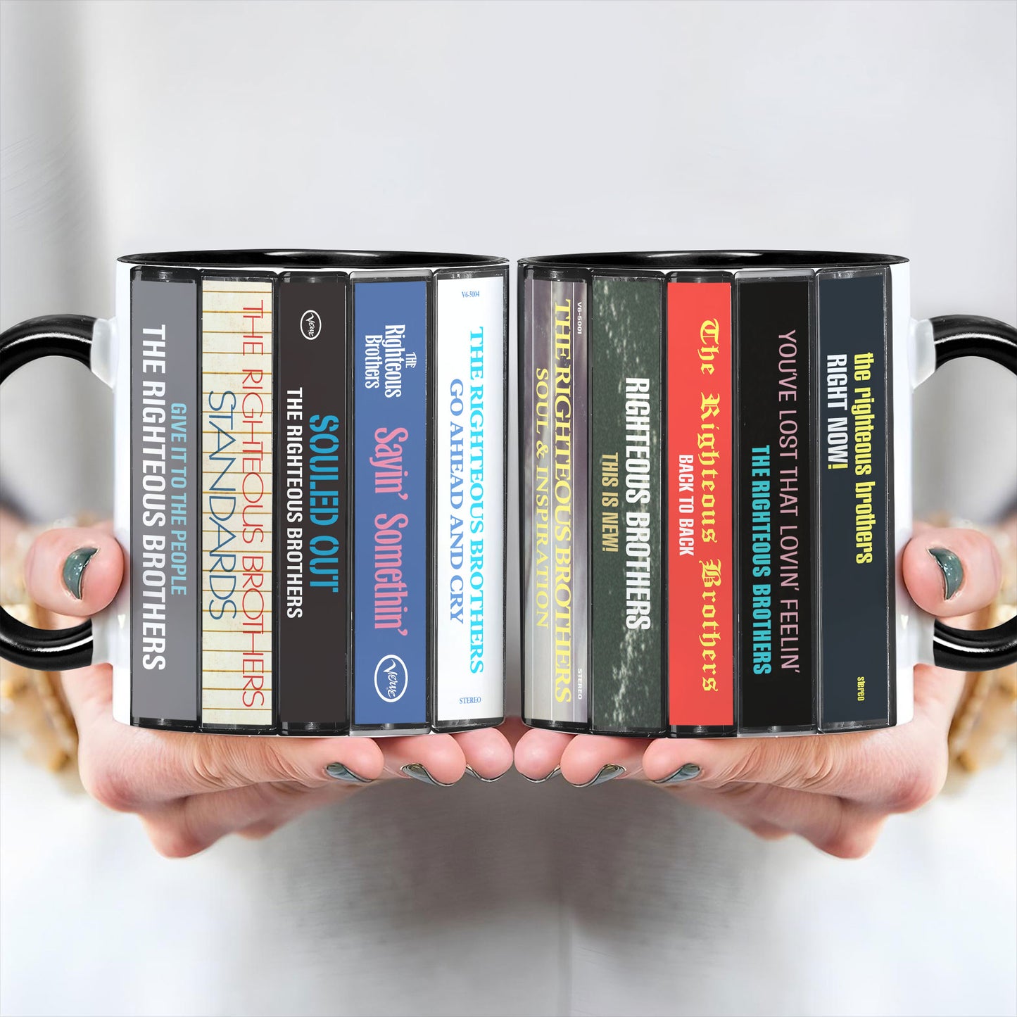 The Righteous Brothers Albums Cassette Collection Retro Accent Mug