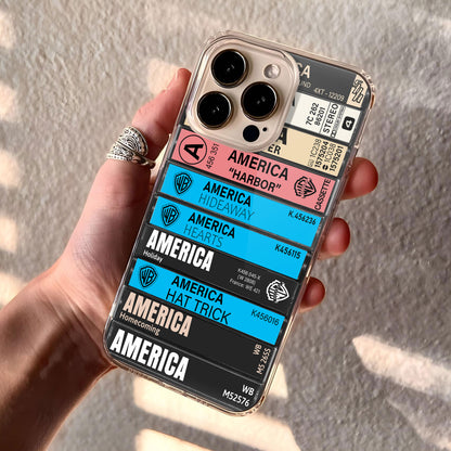 America Albums Cassette Collection Retro Phone Case