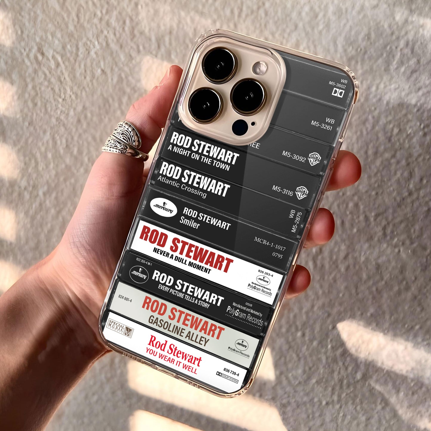 Rod Stewart Albums Cassette Collection Retro Phone Case