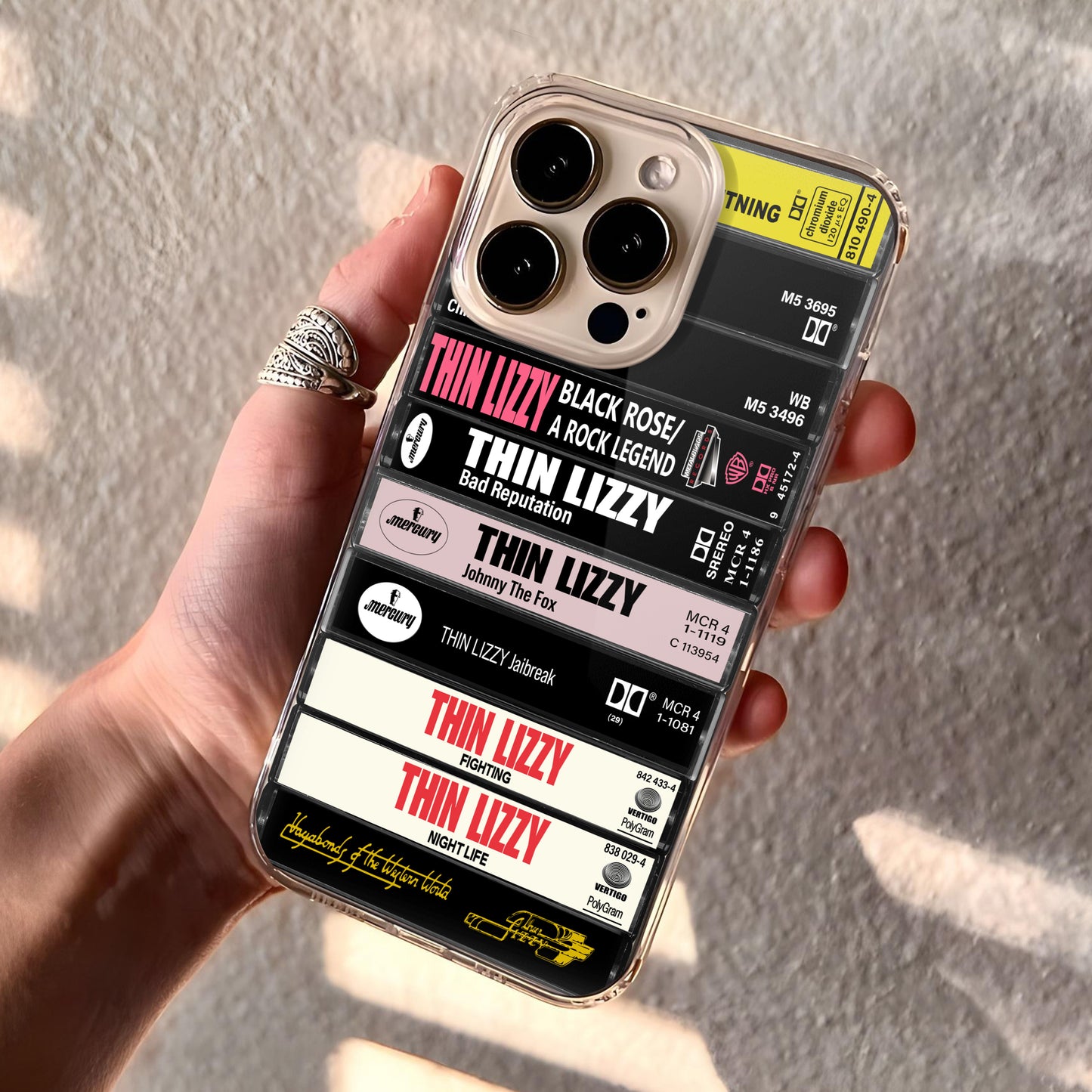 Thin Lizzy Albums Cassette Collection Retro Phone Case