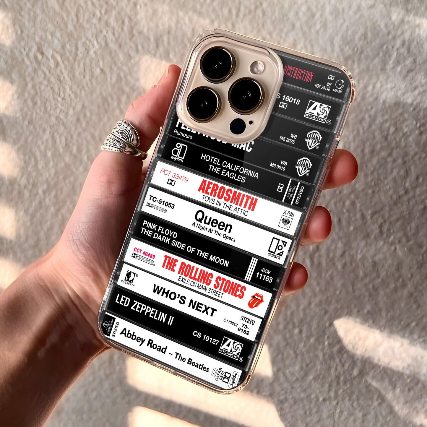 Classic Rock Band Albums Cassette Collection Retro Phone Case