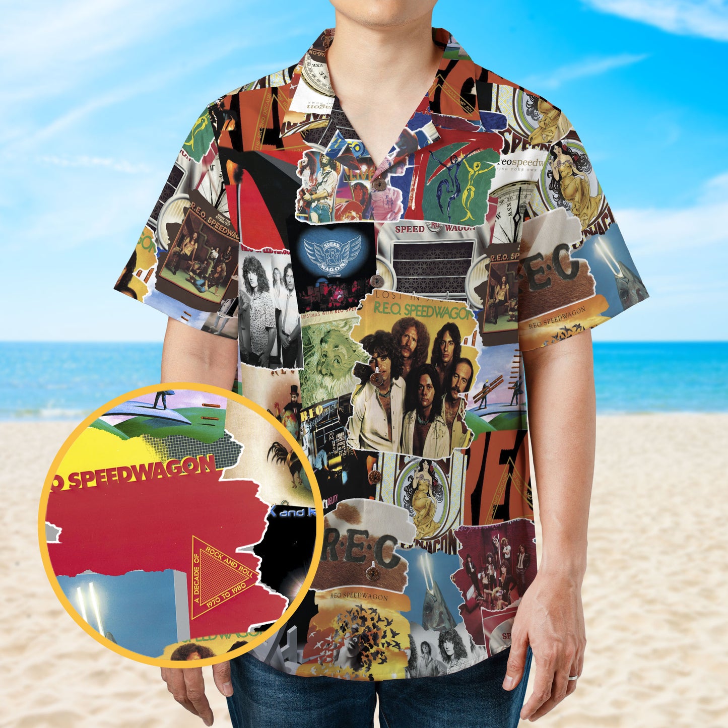 REO Speedwagon Albums Covers Collage Unisex Hawaiian Shirt