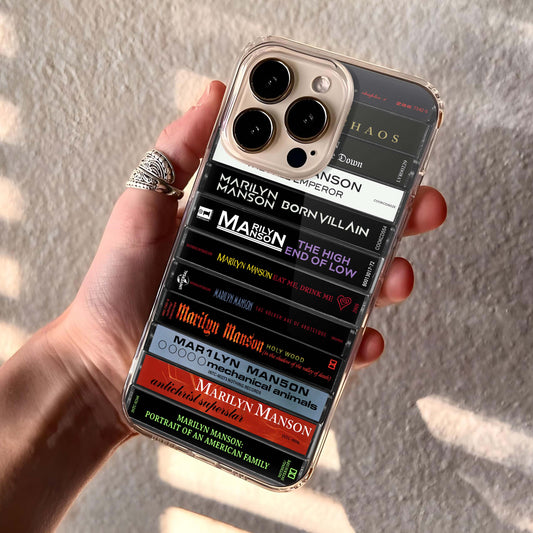 Marilyn Manson Albums Cassette Collection Retro Phone Case