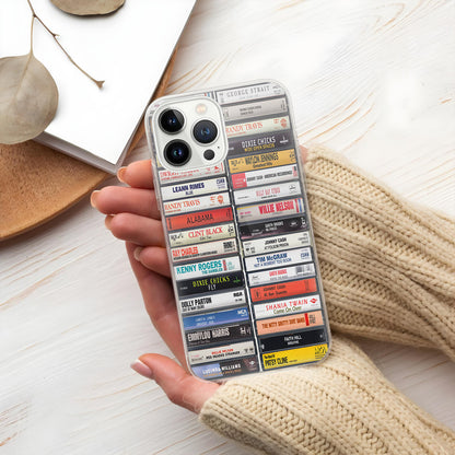 Country Music Albums Cassette Collection Retro Phone Case