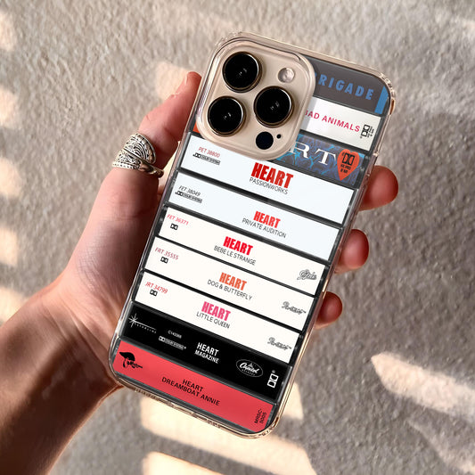 Heart Albums Cassette Collection Retro Phone Case