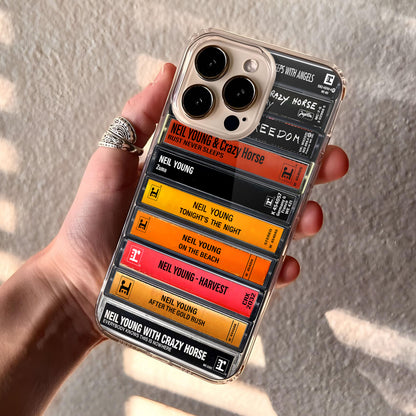 Neil Young Albums Cassette Collection Retro Phone Case
