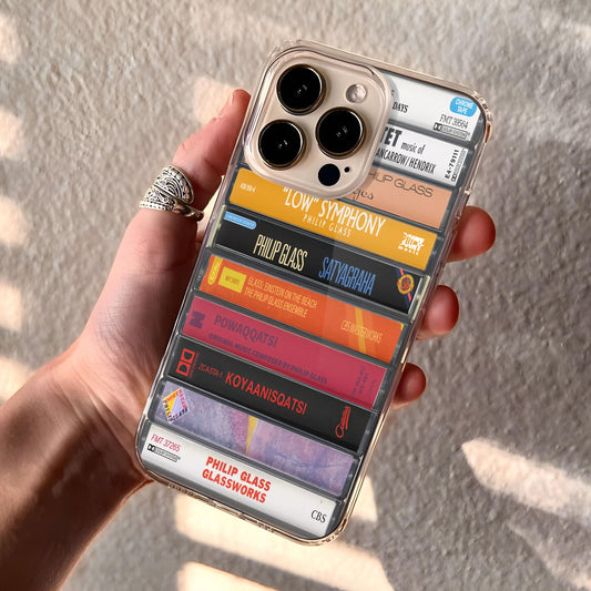 Philip Glass Albums Cassette Collection Retro Phone Case