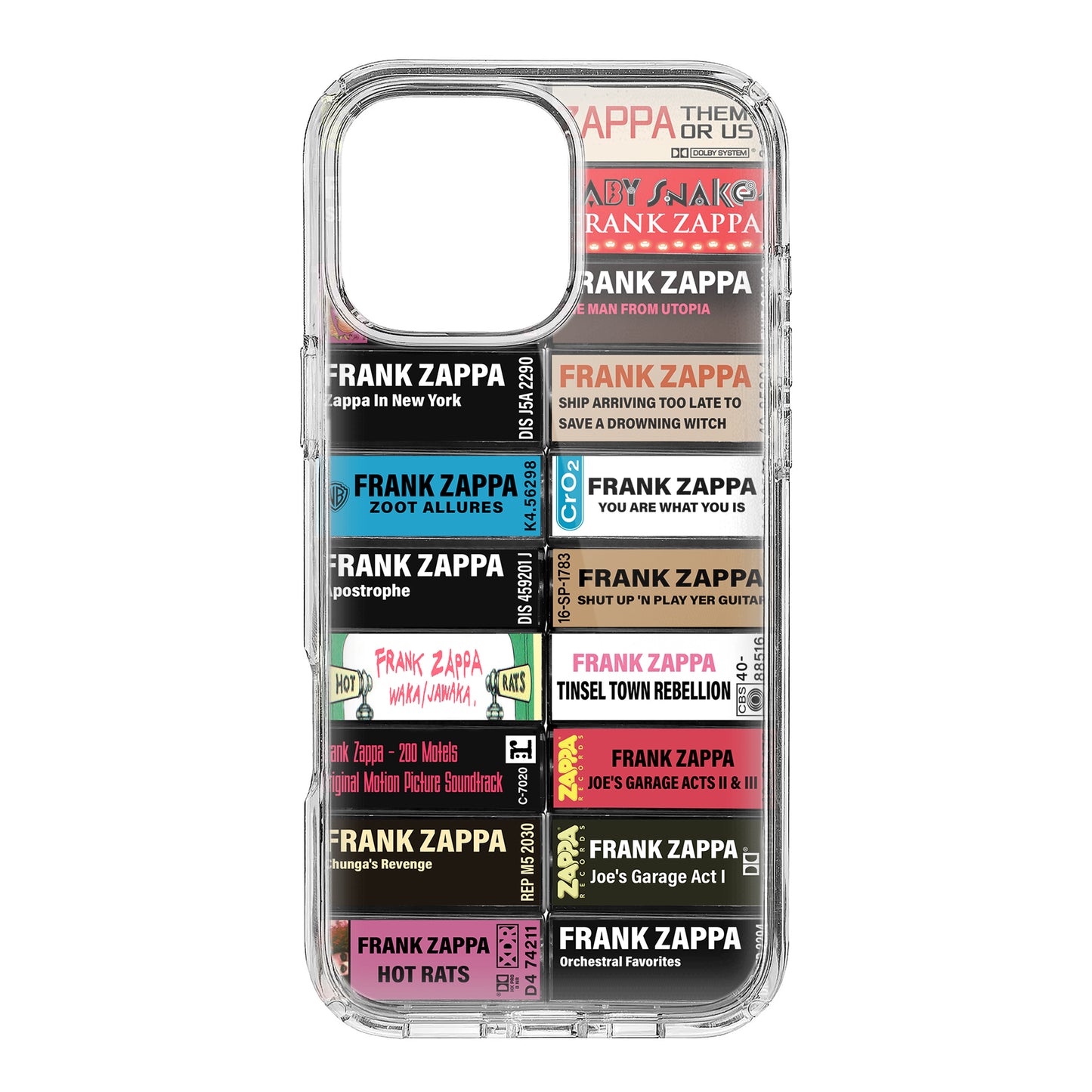 Frank Zappa Albums Cassette Collection Retro Phone Case