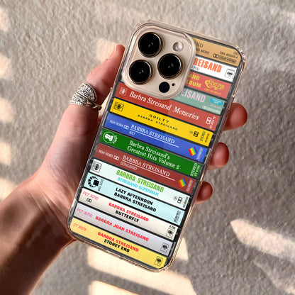 Barbra Streisand Albums Cassette Collection Retro Phone Case