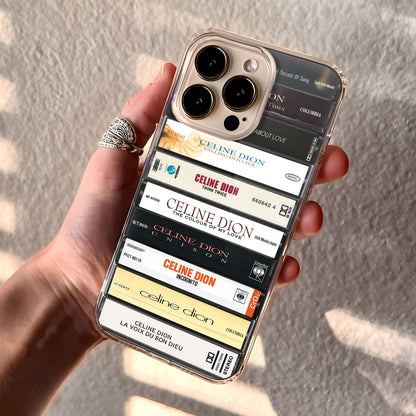 Celine Dion Albums Cassette Collection Retro Phone Case MTervoDesign Celine Dion Albums Cassette Collection Retro Phone Case MTervoDesign