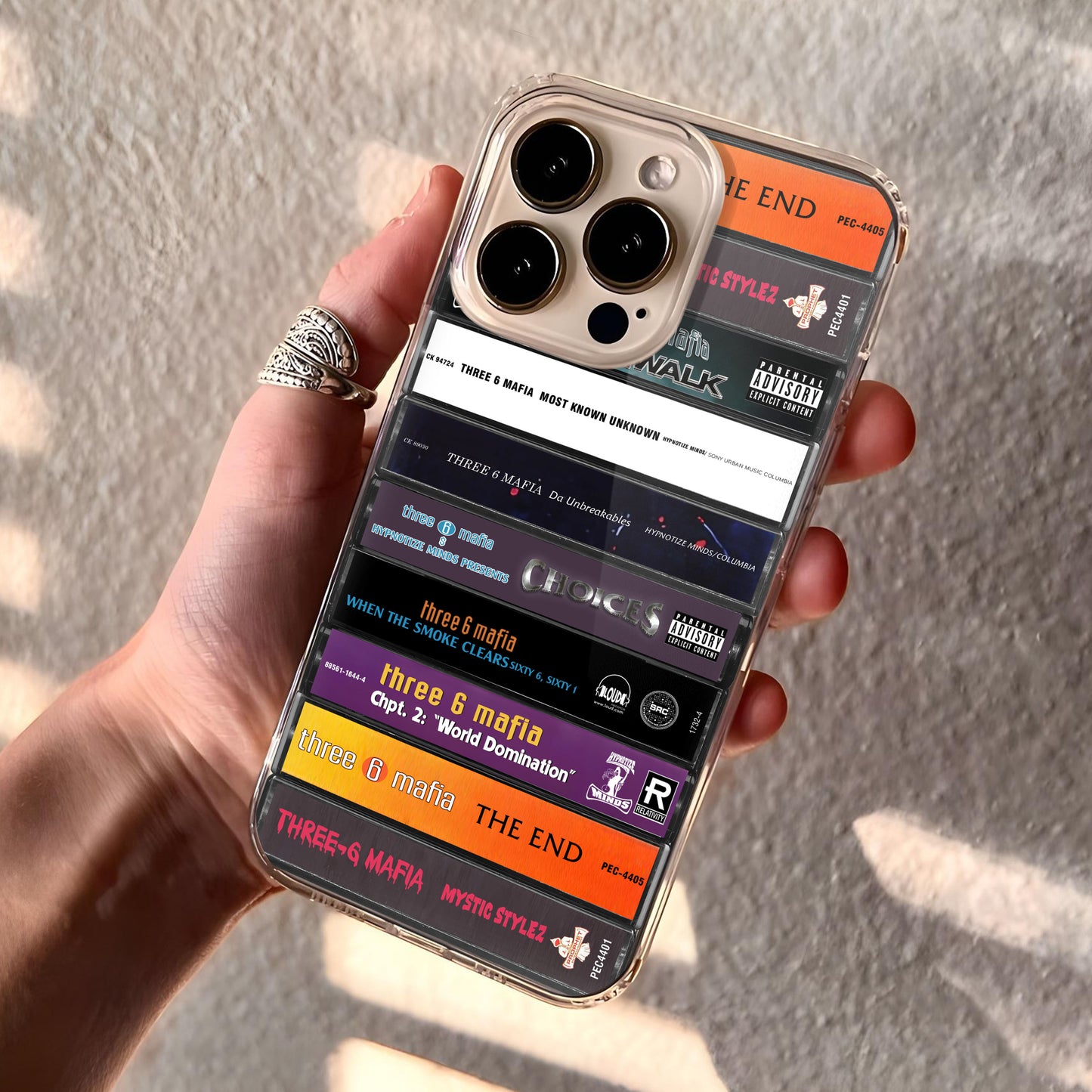 Three 6 Mafia Albums Cassette Collection Retro Phone Case