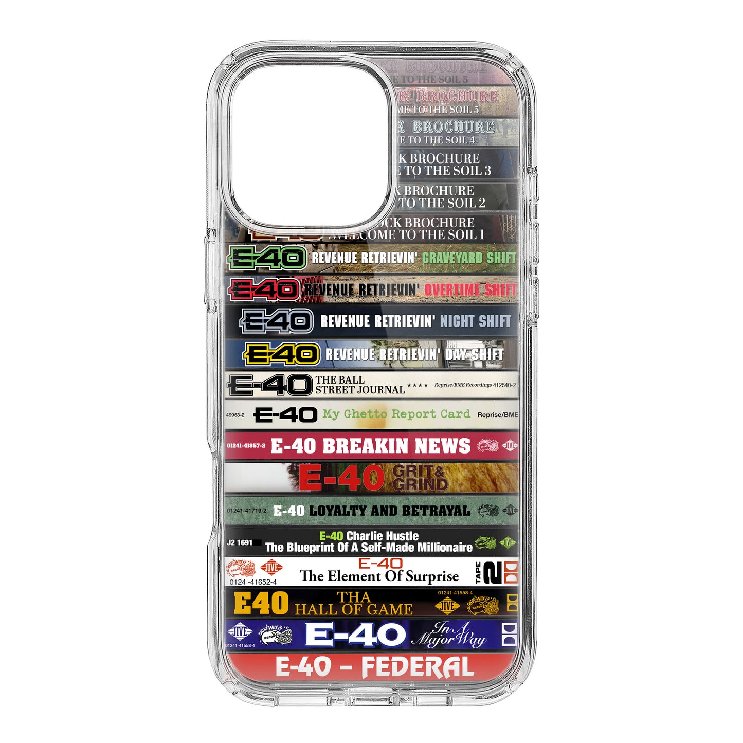E-40 Albums Cassette Collection Retro Phone Case