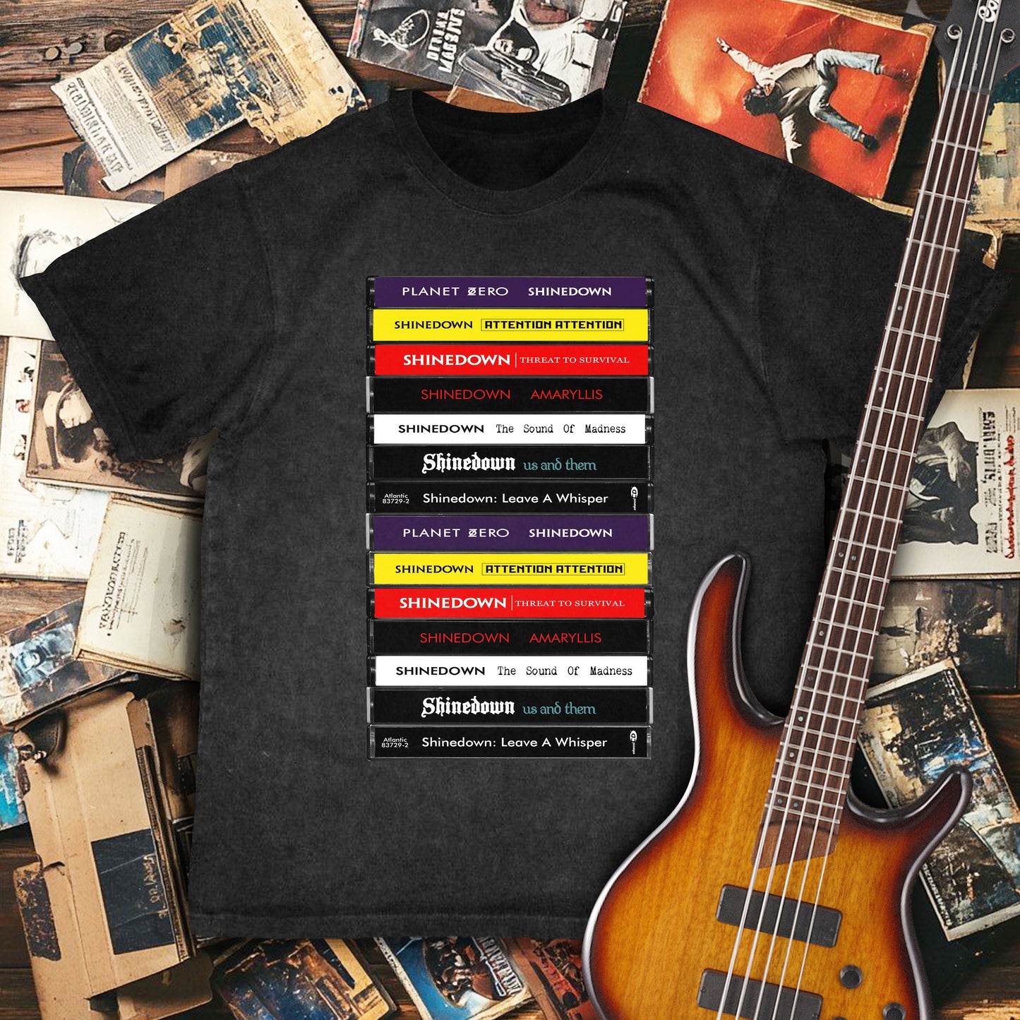 Shinedown Albums Cassette Retro Collection Premium Unisex T-Shirt