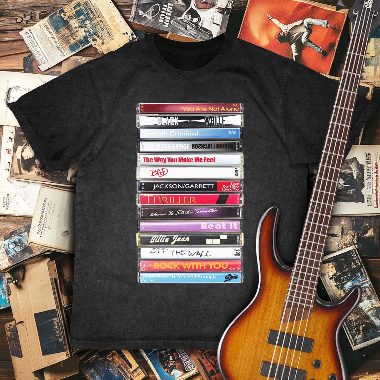 Michael Jackson Albums Cassette Retro Collection Premium Unisex T-Shirt