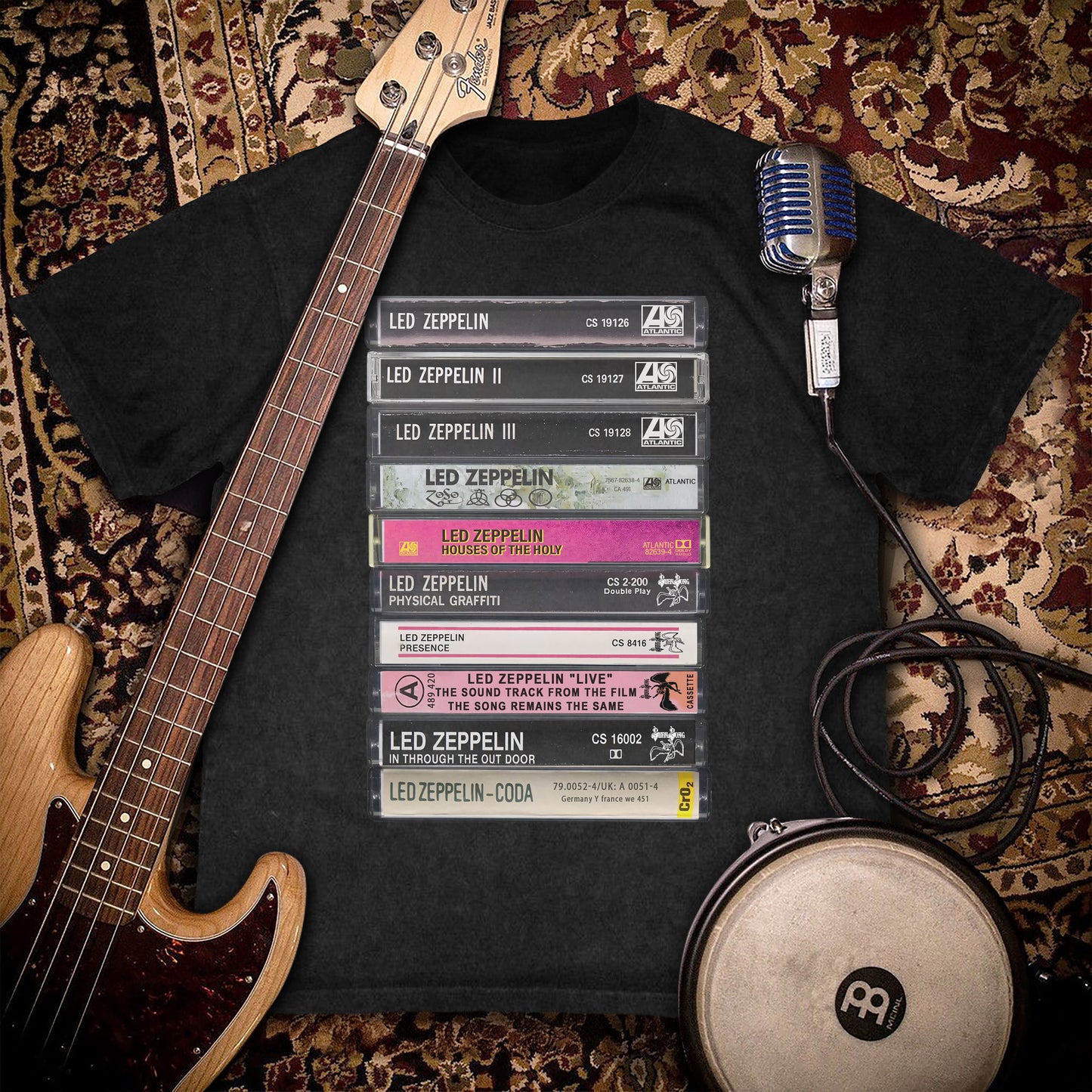 Led Zeppelin Albums Cassette Retro Collection Premium Unisex T-Shirt