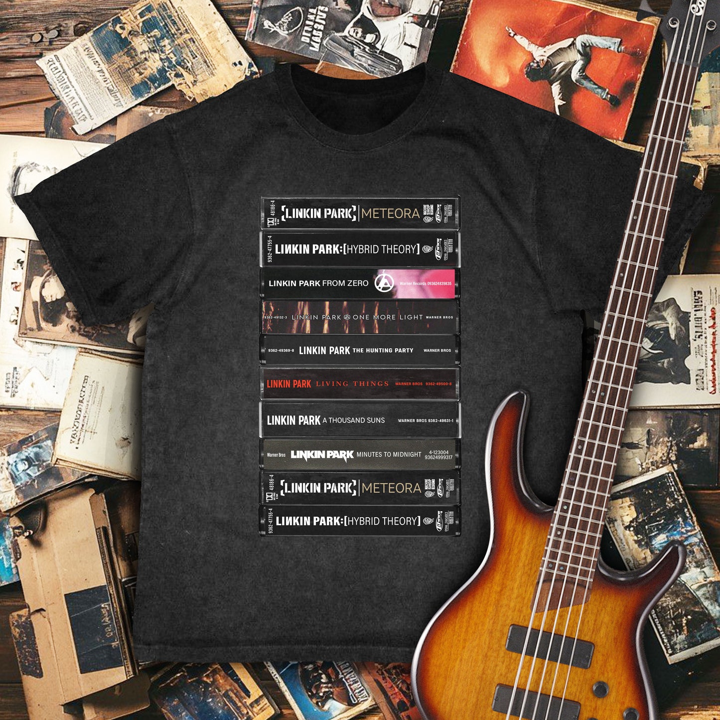 Linkin Park Albums Cassette Retro Collection Premium Unisex T-Shirt