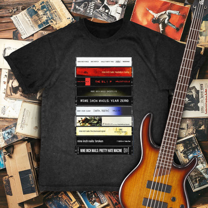 Nine Inch Nails Albums Cassette Retro Collection Premium Unisex T-Shirt