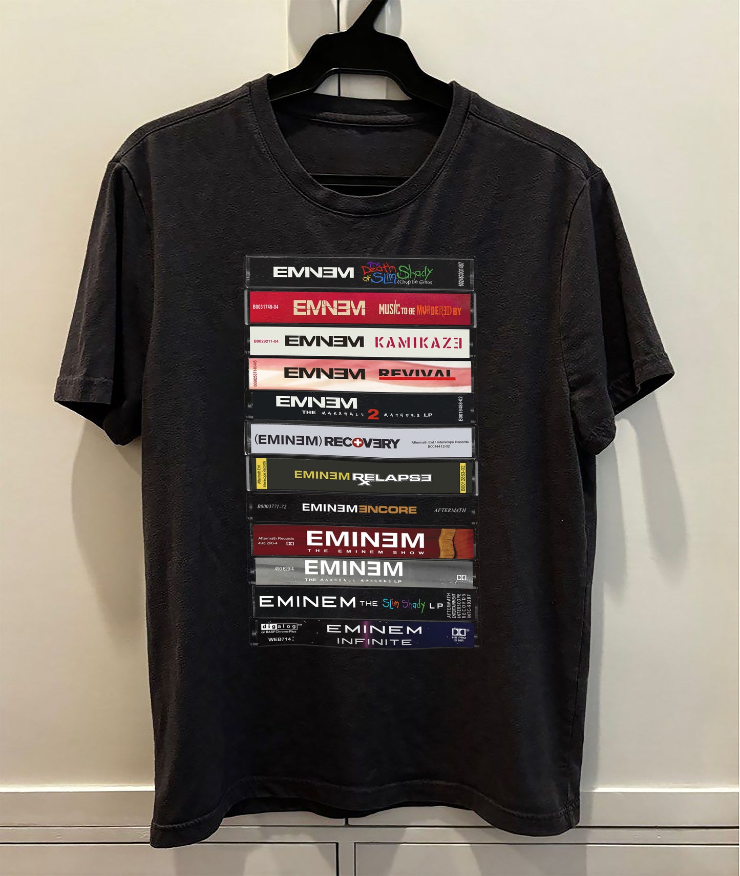 Eminem Albums Cassette Retro Collection Premium Unisex T-Shirt
