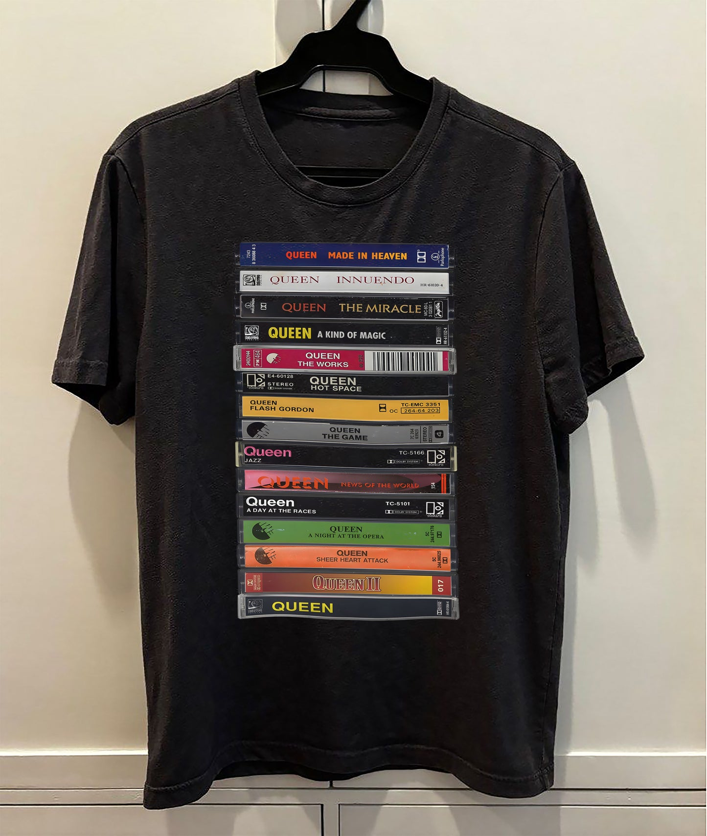 Queen Albums Cassette Retro Collection Premium Unisex T-Shirt