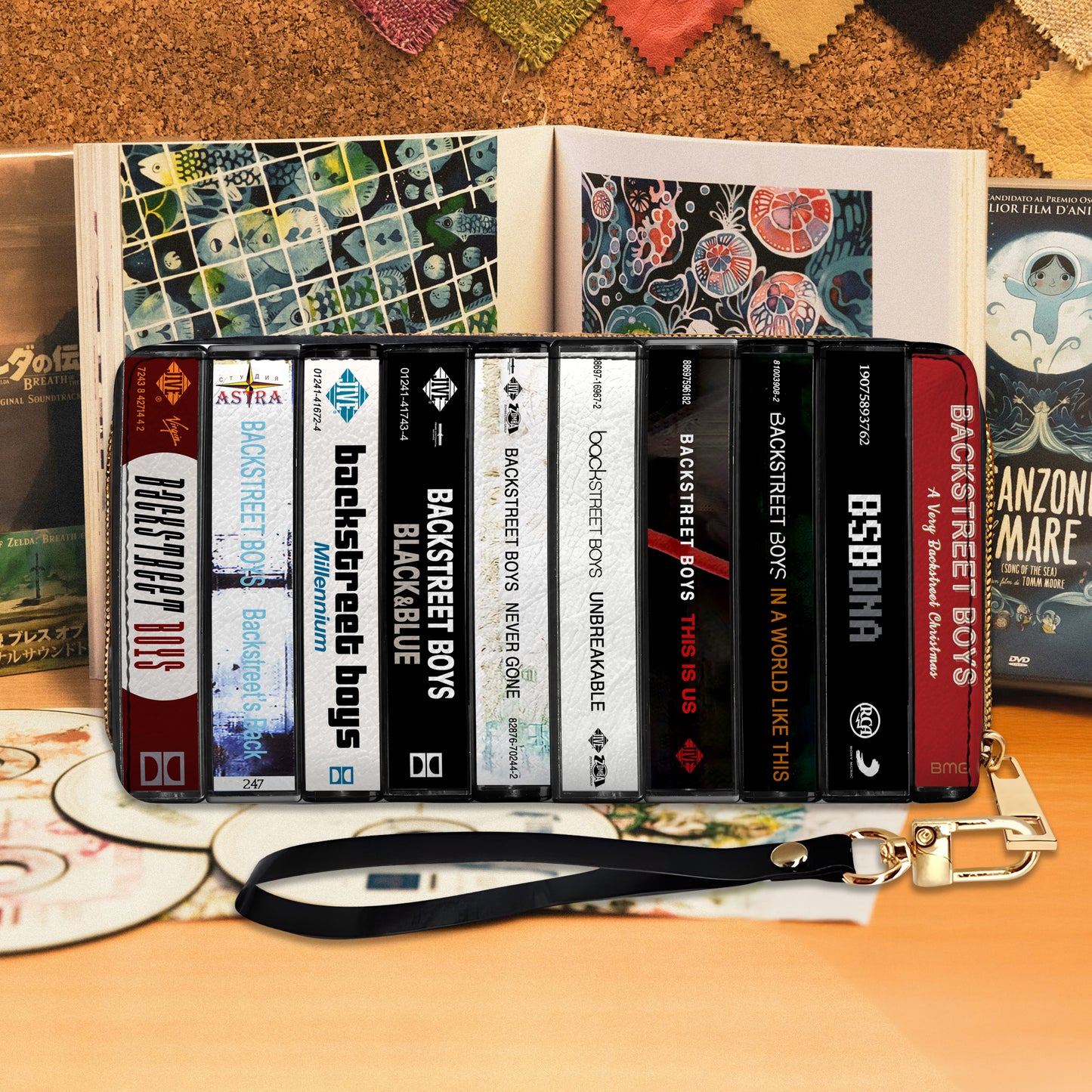 Backstreet Boys Albums Cassette Vintage Leather Long Wallet