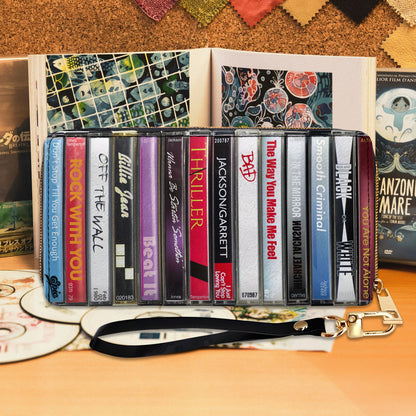Michael Jackson Albums Cassette Vintage Leather Long Wallet